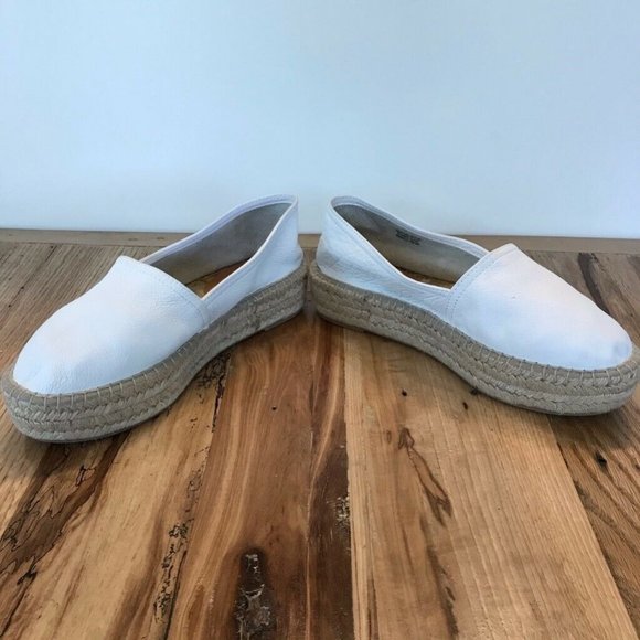 Maypol Espadrille Flat Shoes White Leather 8 - Picture 5 of 9